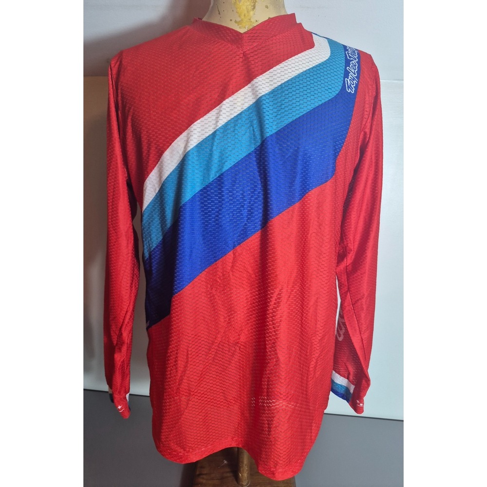 Troy Lee Designs Mens Mesh Long Sleeve Jersey Medium Red White Blue